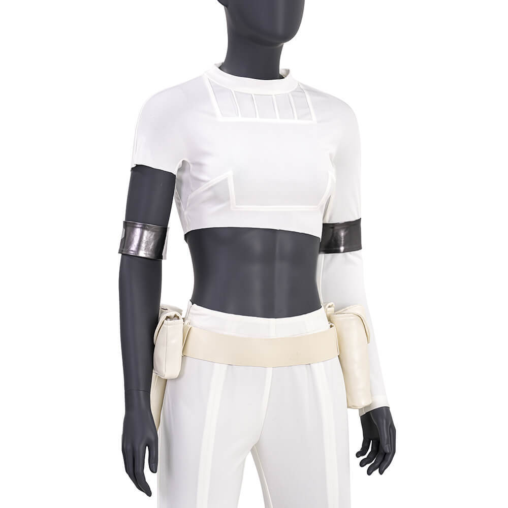 Star Wars Padme Amidala White Suit Cosplay Costume Attack of the Clones