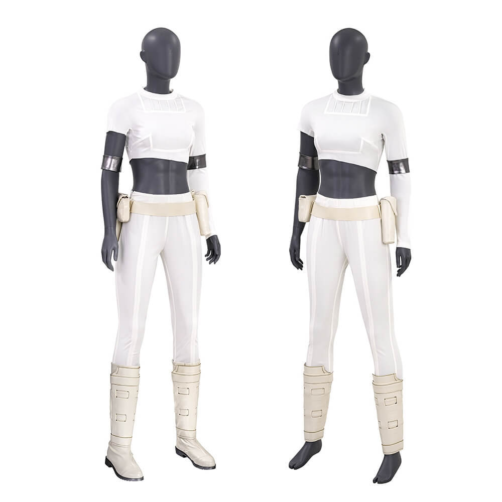 Star Wars Padme Amidala White Suit Cosplay Costume Attack of the Clones