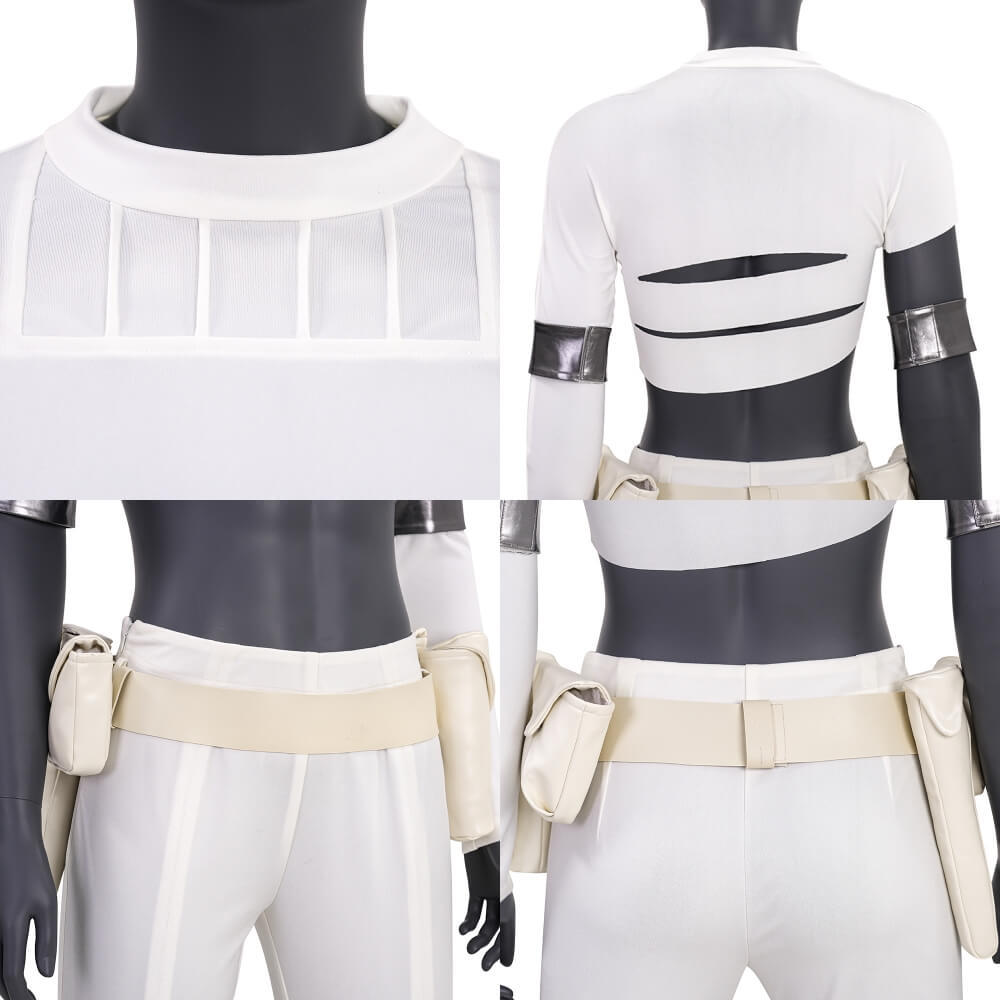 Star Wars Padme Amidala White Suit Cosplay Costume Attack of the Clones