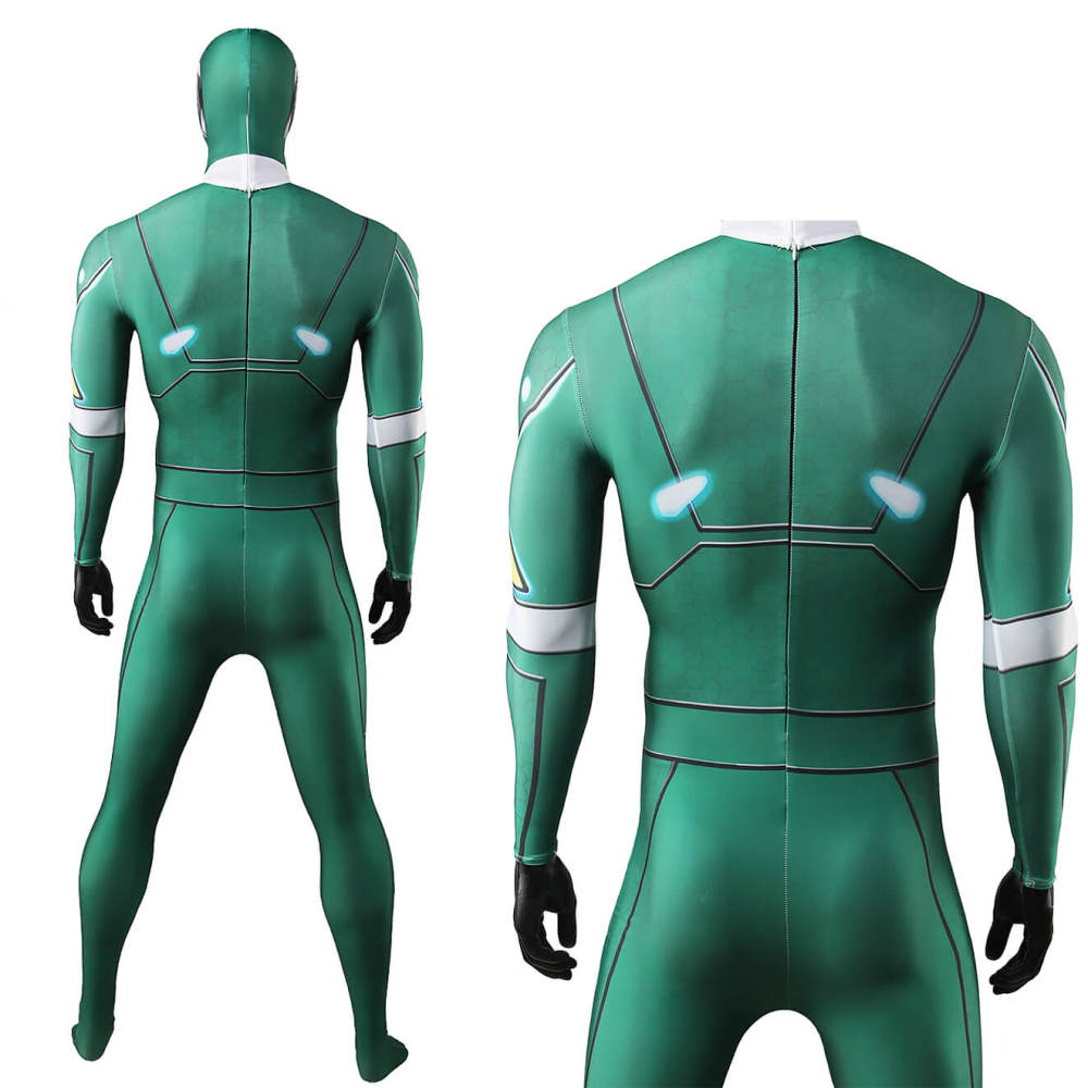 Power Rangers Turbo Green Turbo Ranger Cosplay Costume Bodysuit