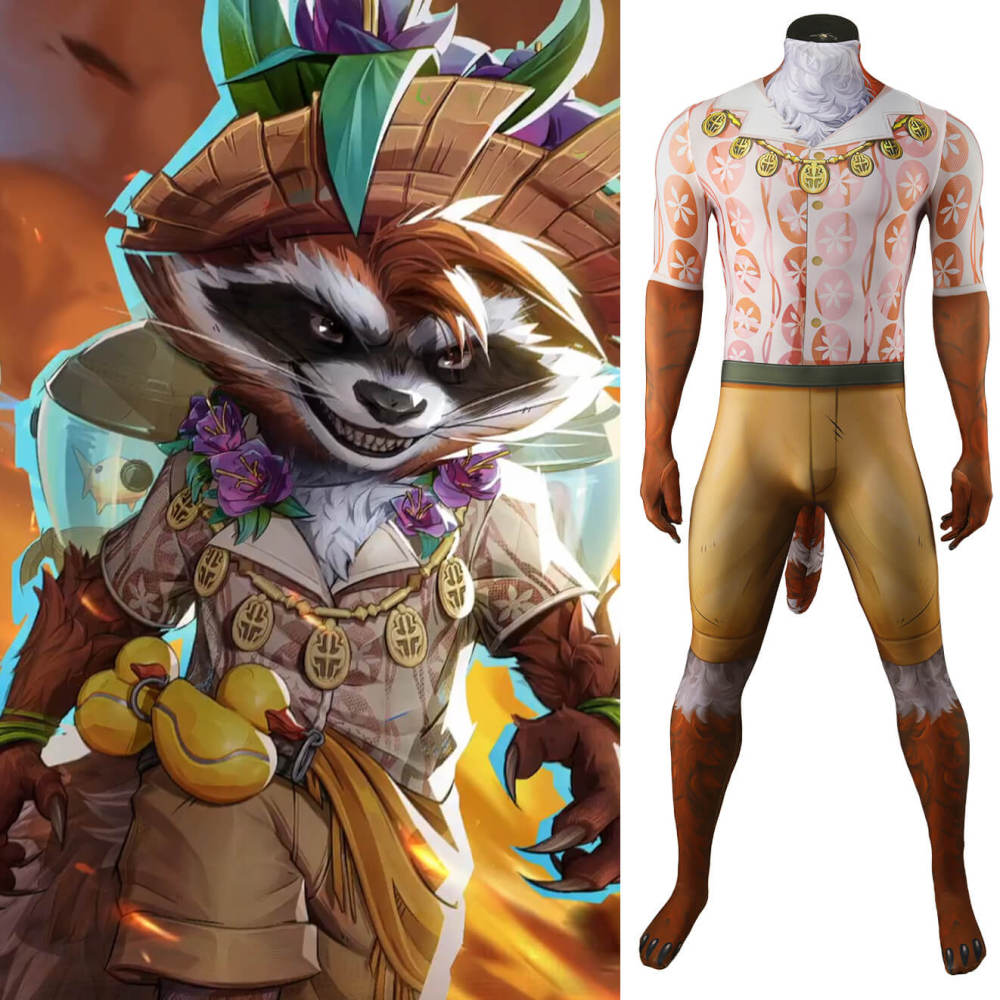 Marvel Rivals Rocket Raccoon Sunshine Bodysuit Cosplay Costume