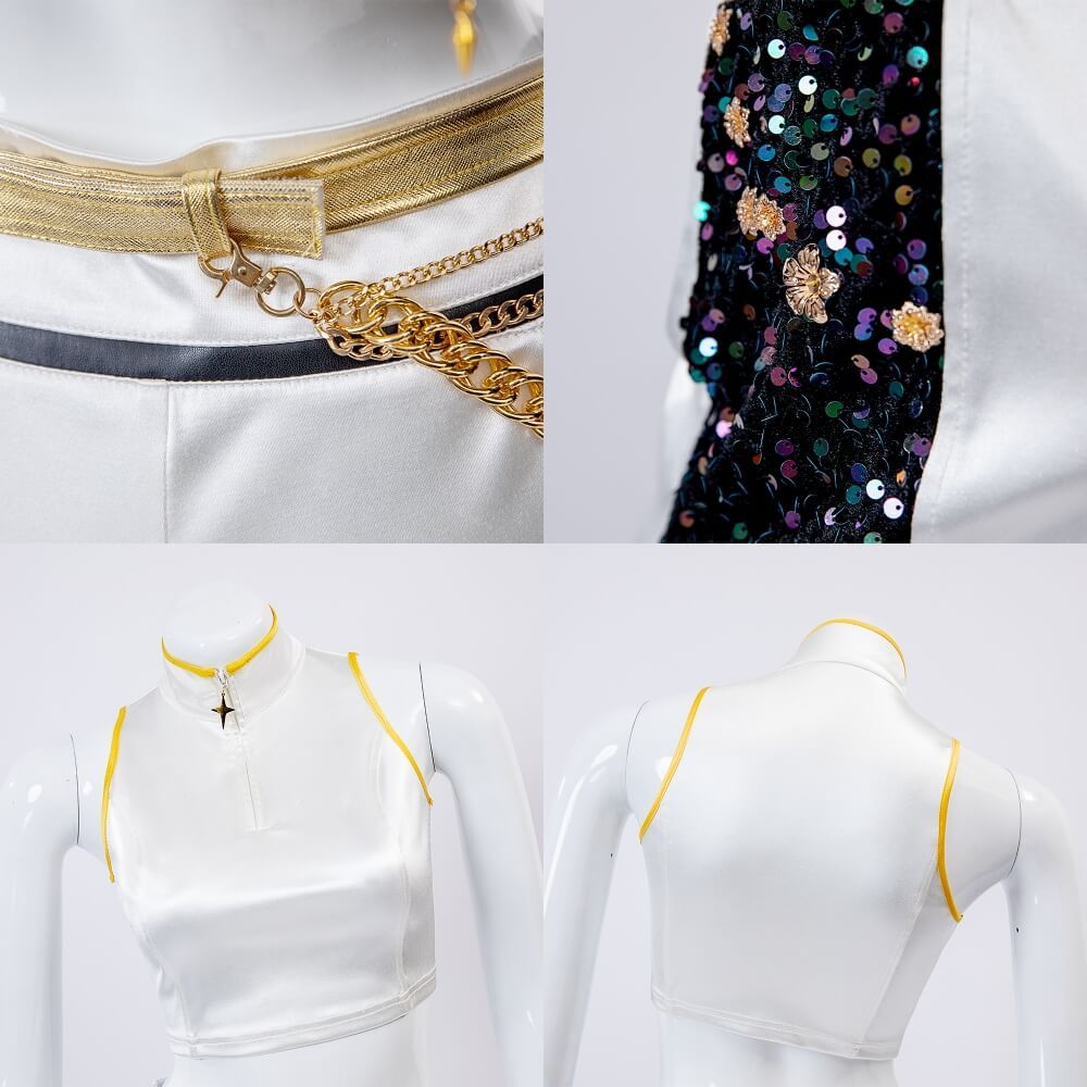 Kpop Demon Hunters Rumi Golden Stage Outfits Cosplay Costume