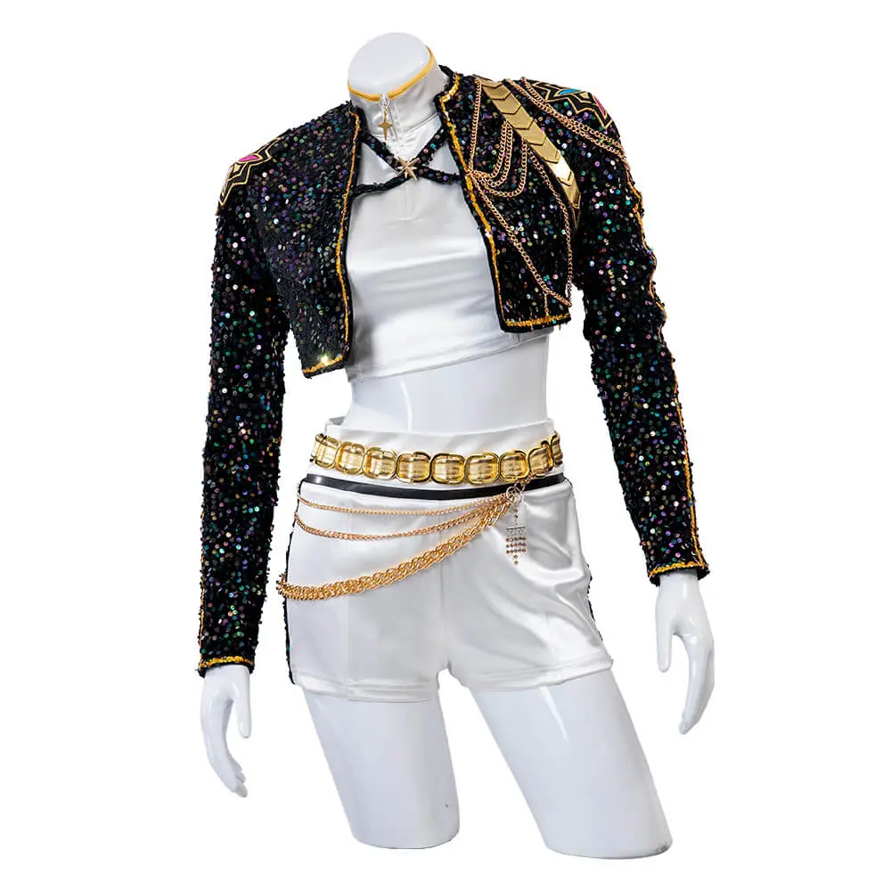 Kpop Demon Hunters Rumi Golden Stage Outfits Cosplay Costume  display picture 1