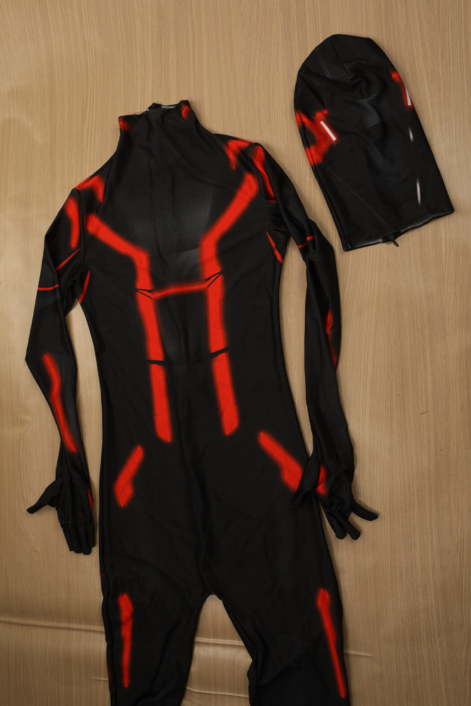 Tron: Ares Cosplay Costume Printed Jumpsuit Mask