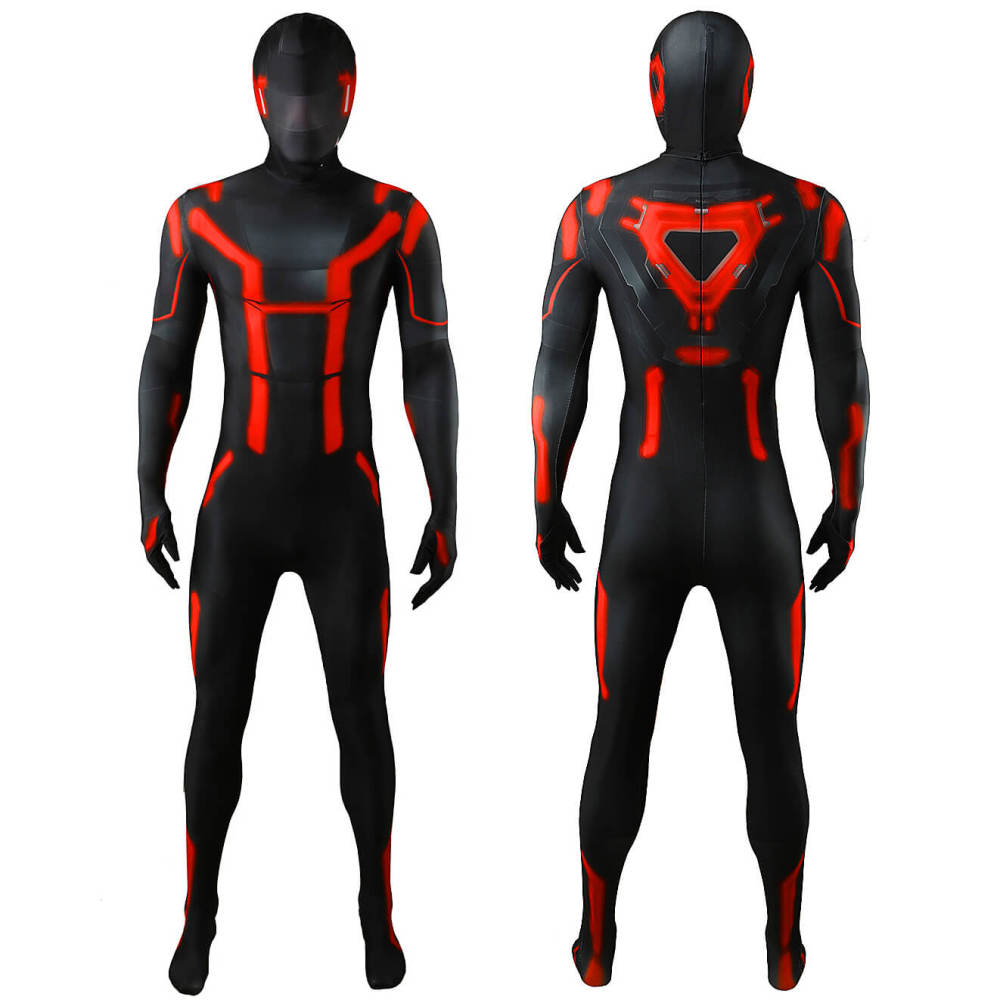 Tron: Ares Cosplay Costume Printed Jumpsuit Mask