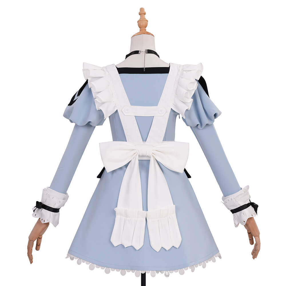 Final Fantasy XIV Valentione Apron Dress Cosplay Costume Blue