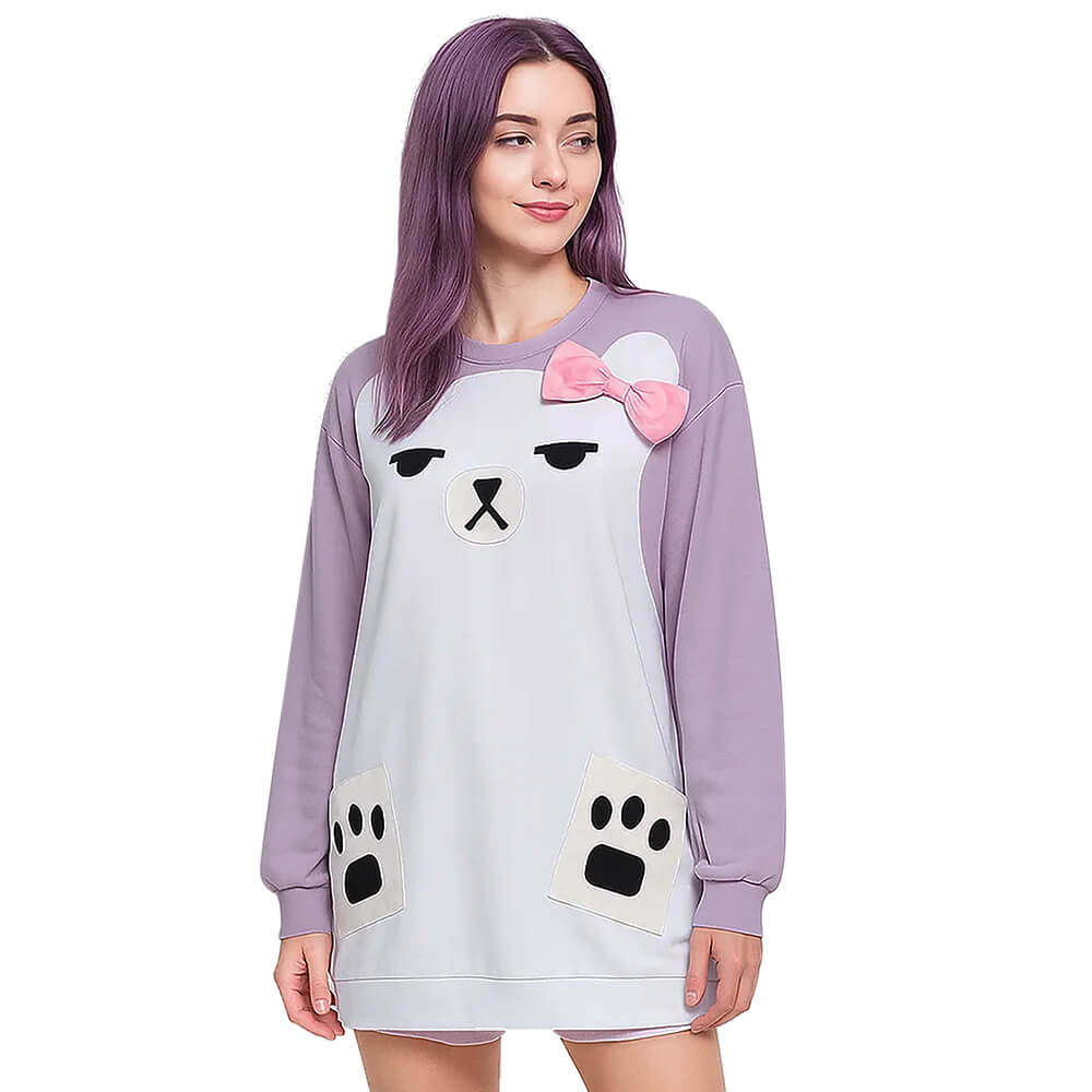 Kpop Demon Hunters Mira Bear Pajamas Cosplay Costume Hoodie Hallowcos