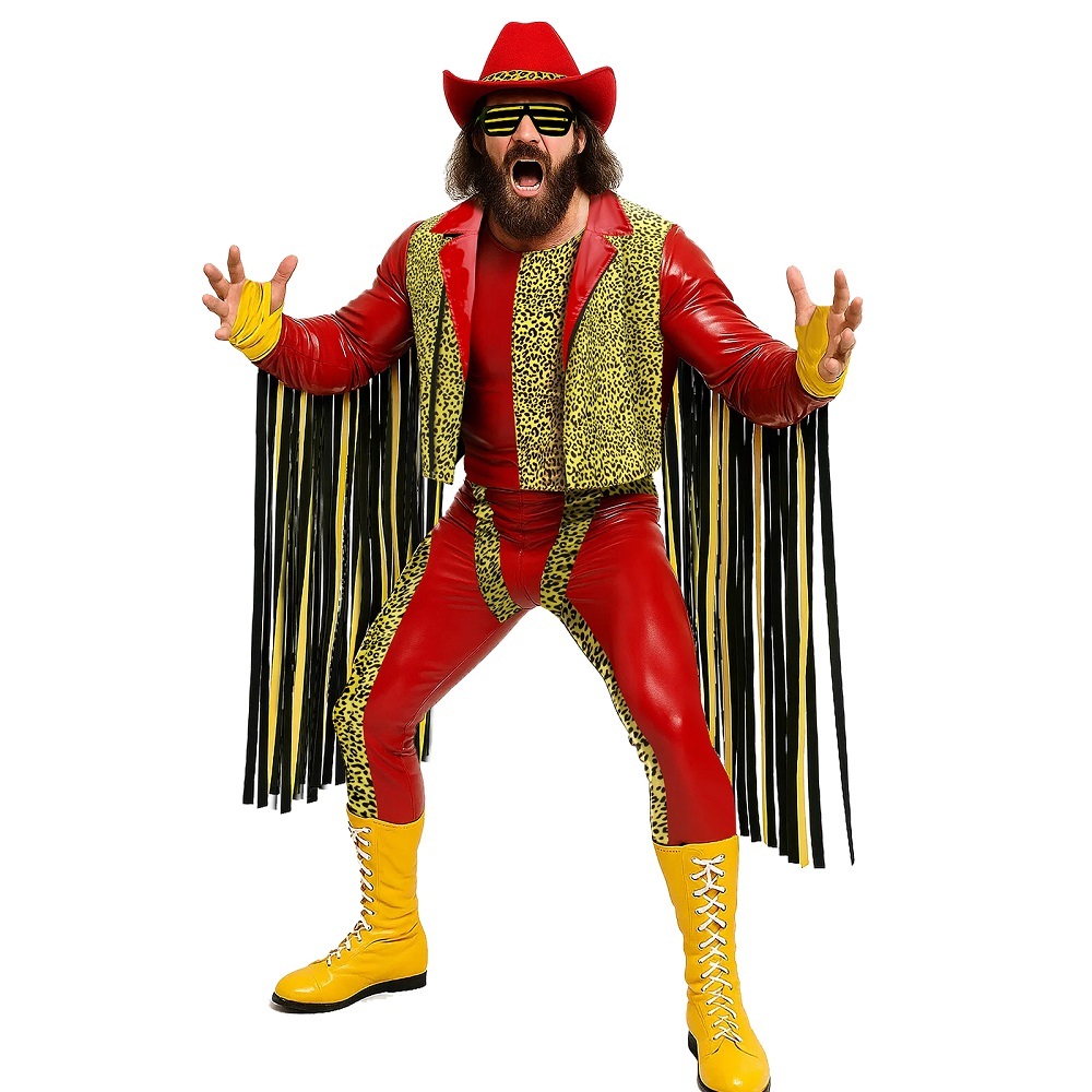 Macho Man Randy Savage Costume Cosplay WWE Wrestling Outfits (Ready to Ship)