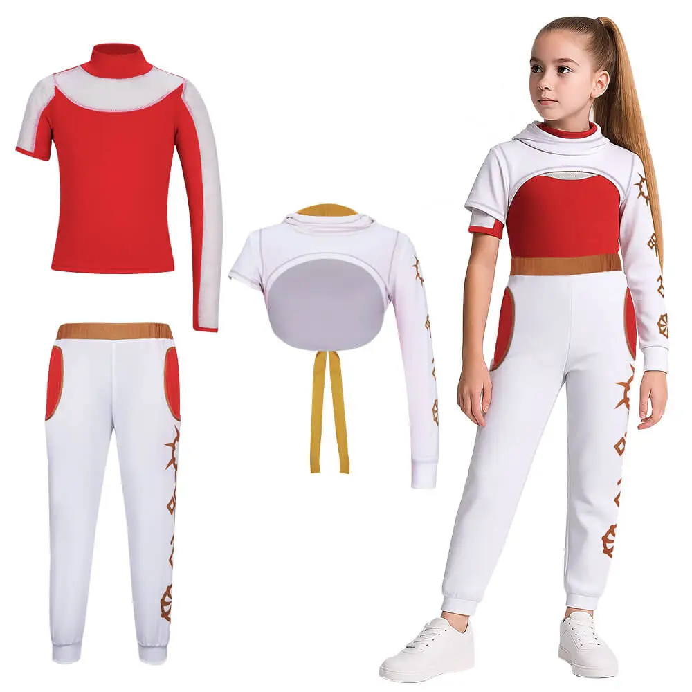 Costume Zombies 4 Per Bambine - Vampira Nova Dress Up Con Felpa Con Cappuccio, T-shirt A Rete E Gonna A Due Strati