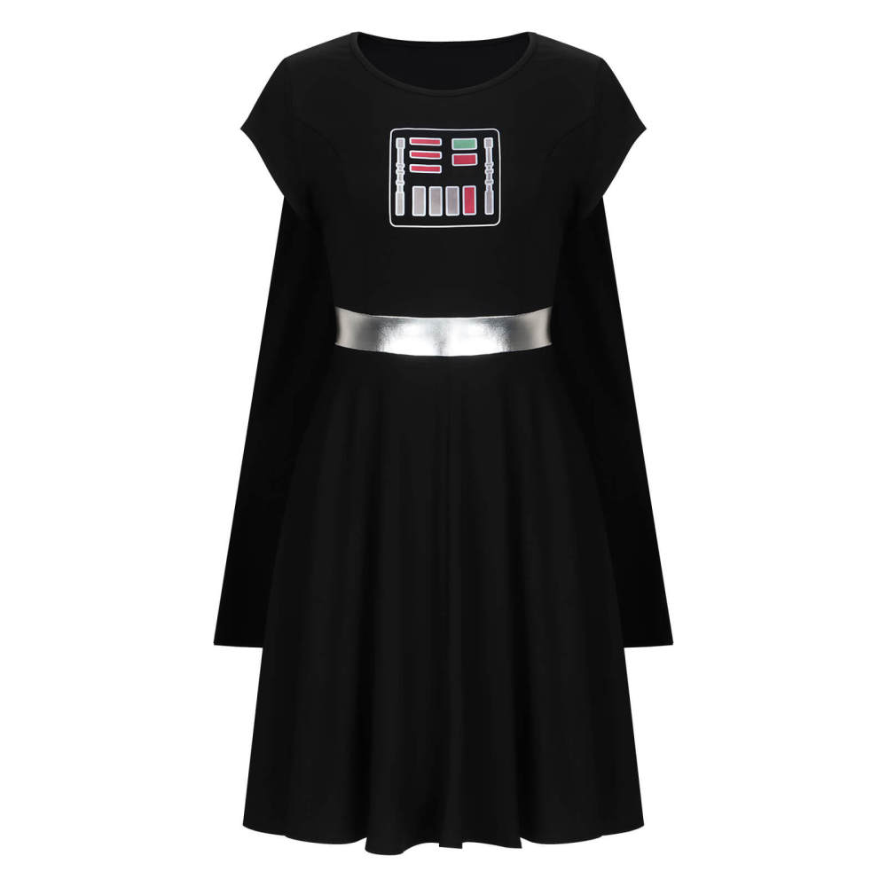 Darth Vader Twirl Dress with Cape for Women Cosplay Costume