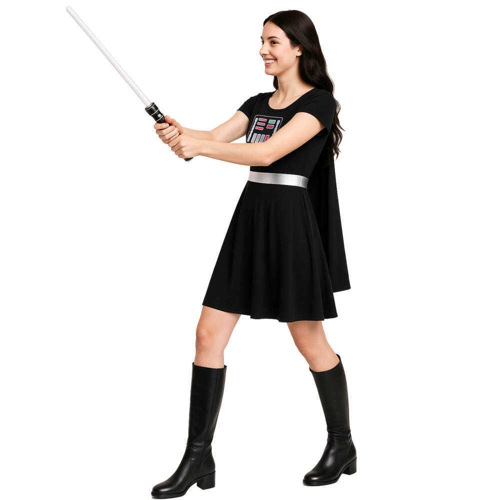 Darth Vader Twirl Dress with Cape for Women Cosplay Costume
