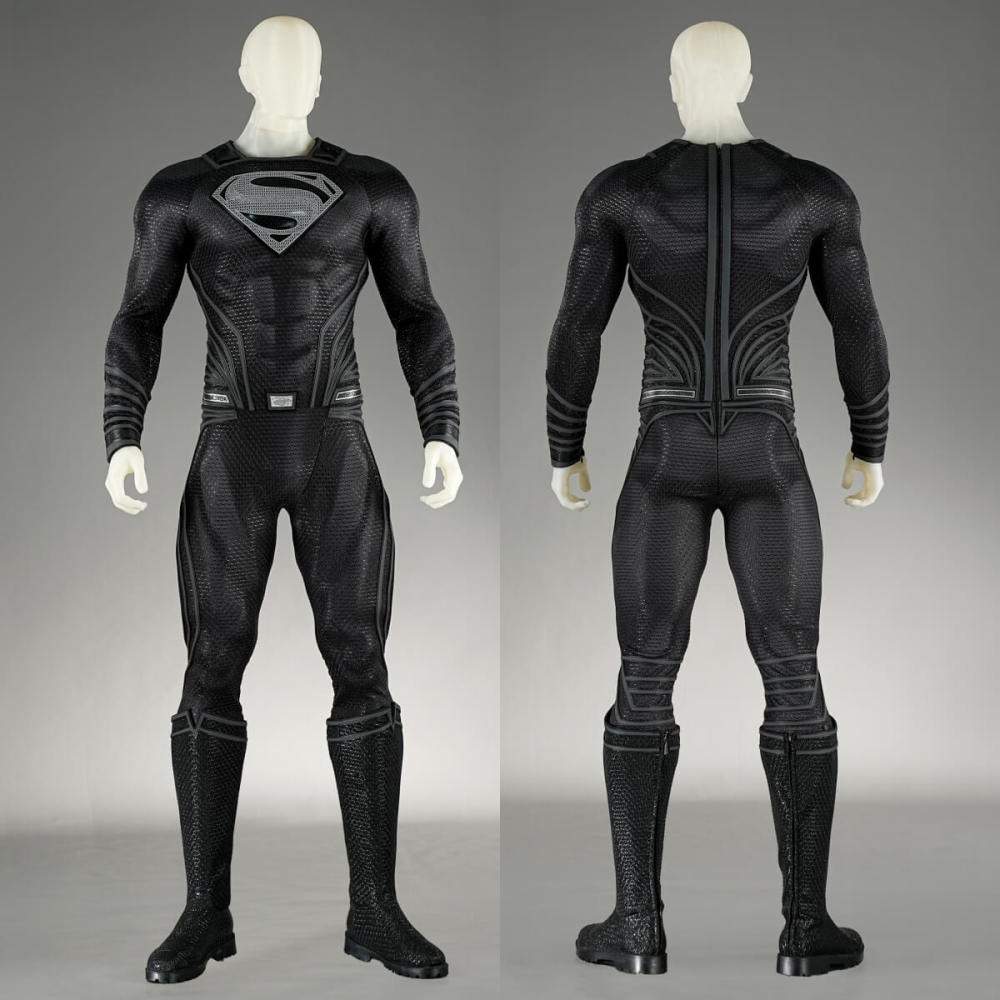 Clark Kent Black Suit Cosplay Costume Man of Steel Top Level