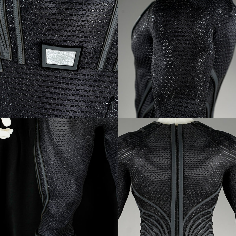 Clark Kent Black Suit Cosplay Costume Man of Steel Top Level