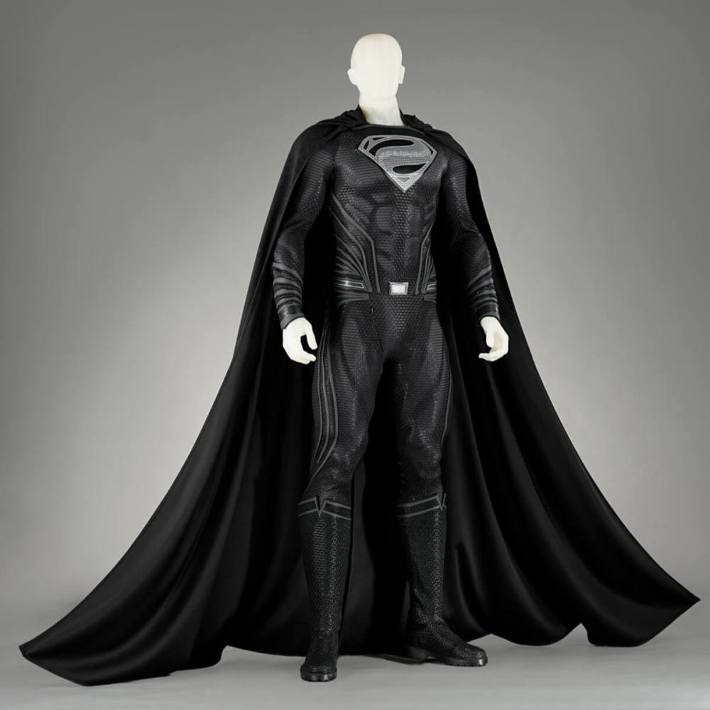 Clark Kent Black Suit Cosplay Costume Man of Steel Top Level