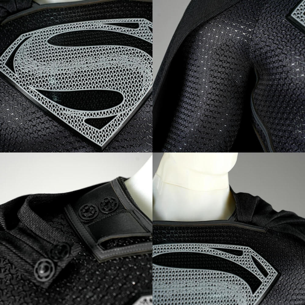 Clark Kent Black Suit Cosplay Costume Man of Steel Top Level