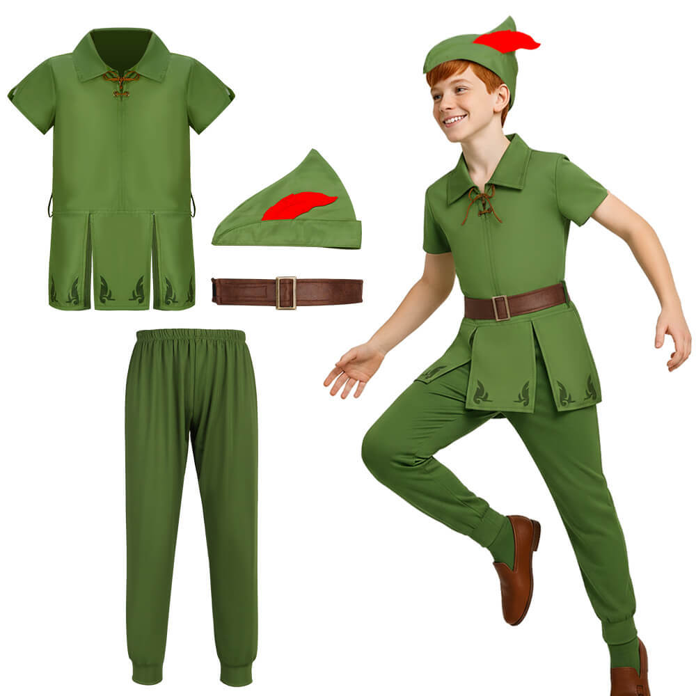 Kids Peter Pan Cosplay Costume For Halloween
