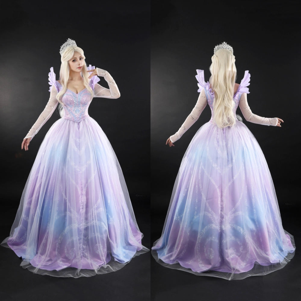 Wicked: For Good Glinda Dress Cosplay Costume Hallowcos