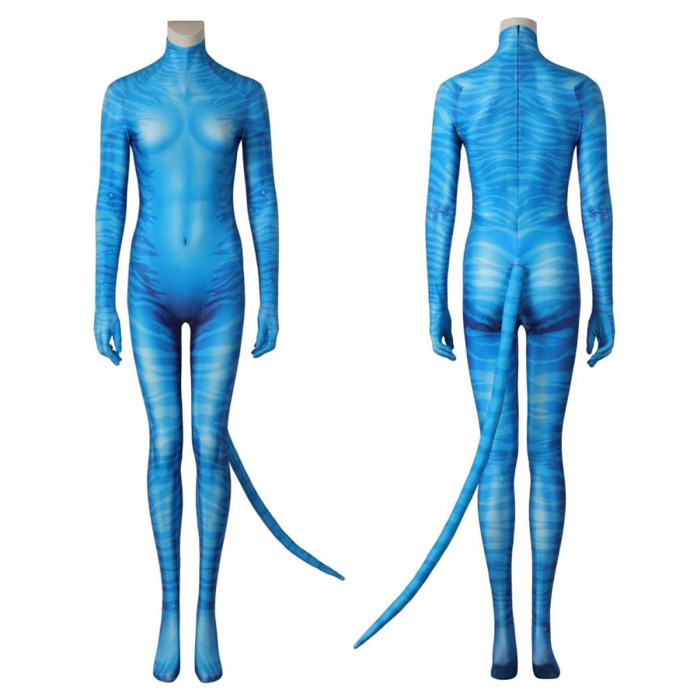 Avatar 2 The Way of Water Neytiri Jumpsuit Cosplay Costume Printed Style