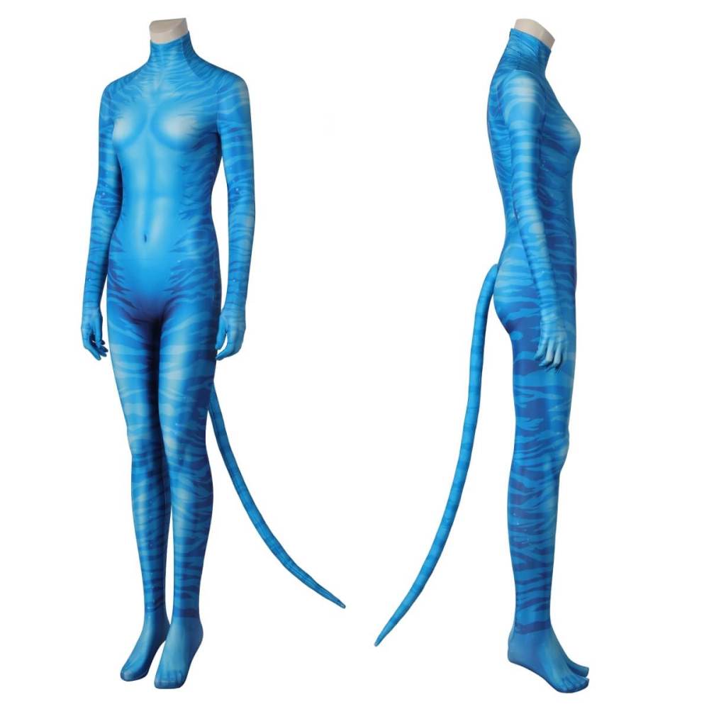 Avatar 2 The Way of Water Neytiri Jumpsuit Cosplay Costume Printed Style