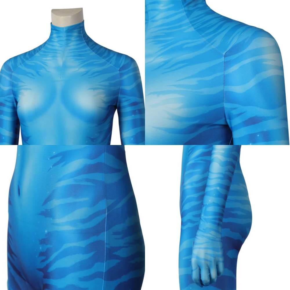 Avatar 2 The Way of Water Neytiri Jumpsuit Cosplay Costume Printed Style