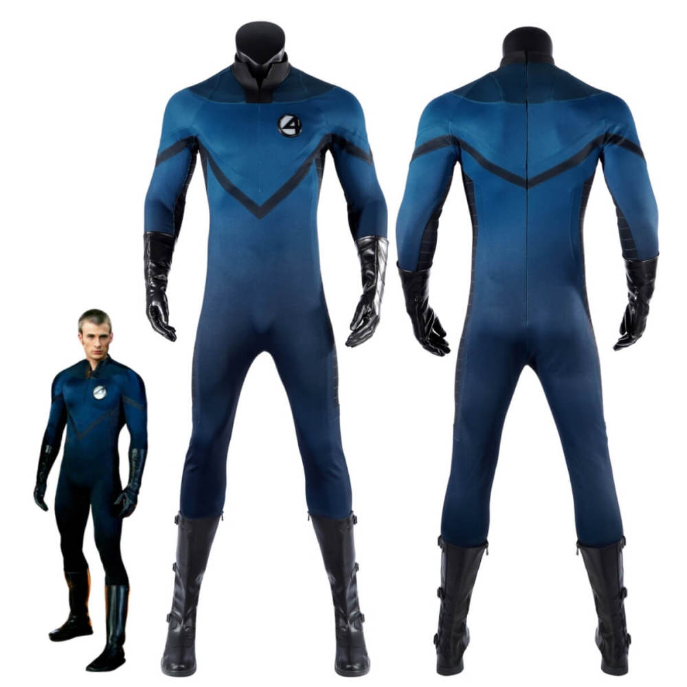 Human Torch Fantastic Four 2005 Cosplay Costume Johnny Storm