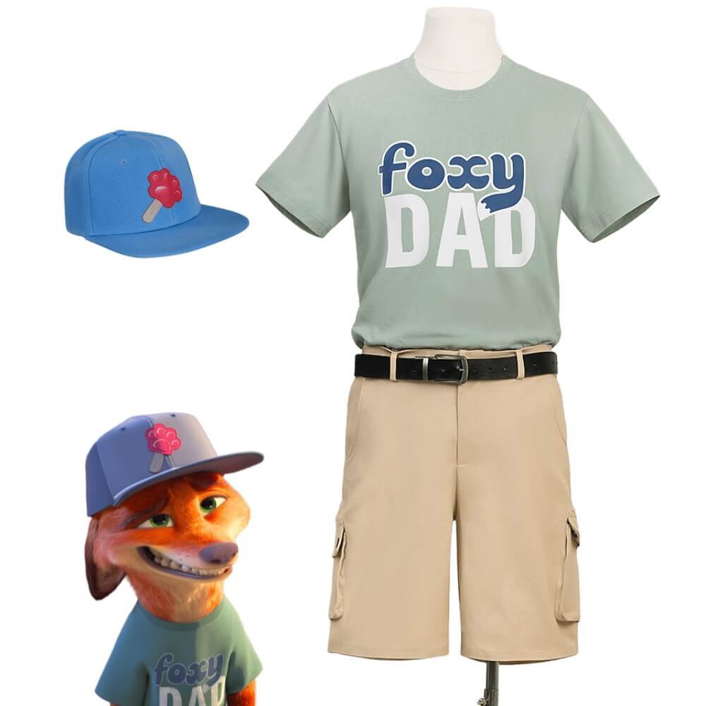Zootopia 2 Nick Wilde Foxy Dad Cosplay Costume