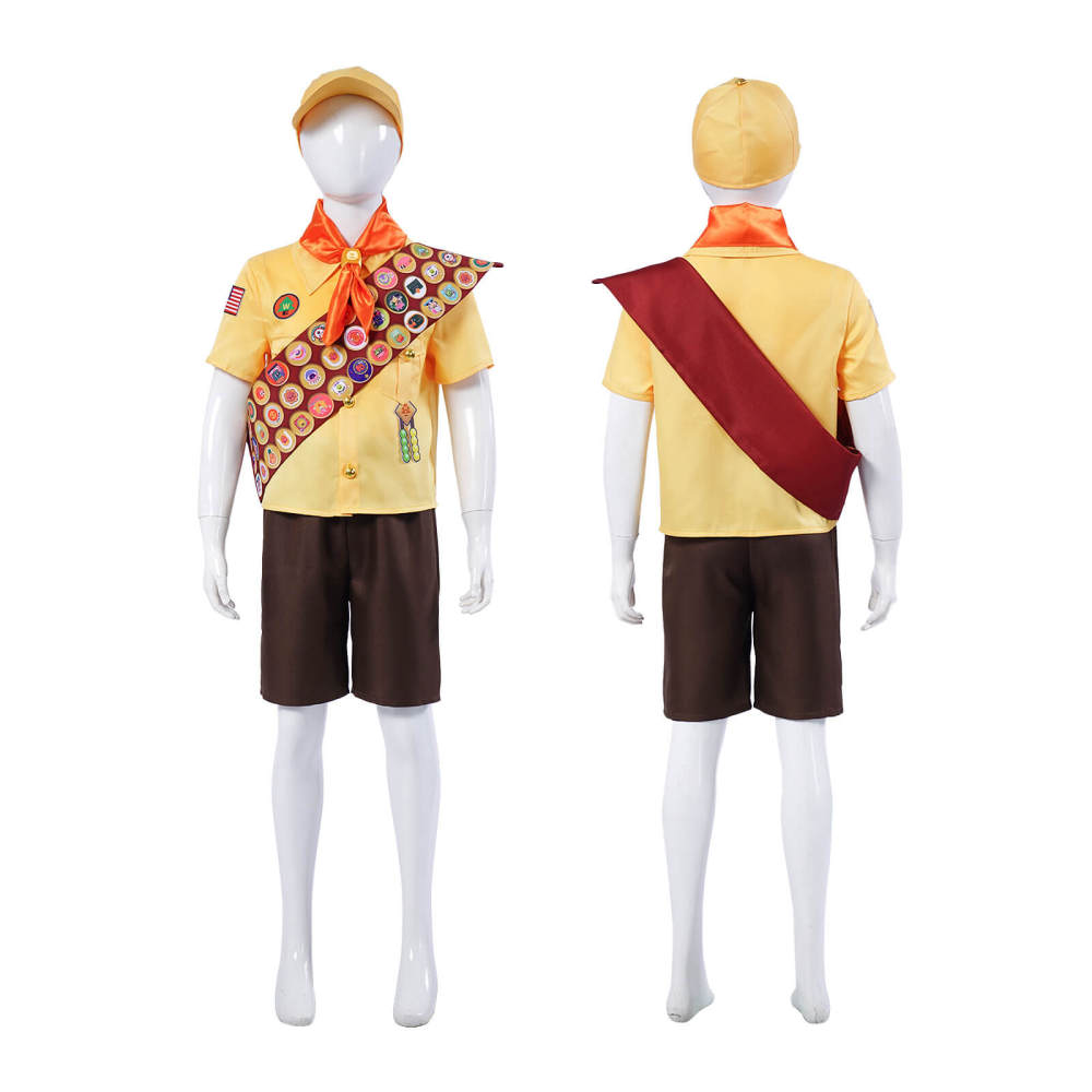 Adults Kids Russell Cosplay Costume Up Movie Fancy Dress