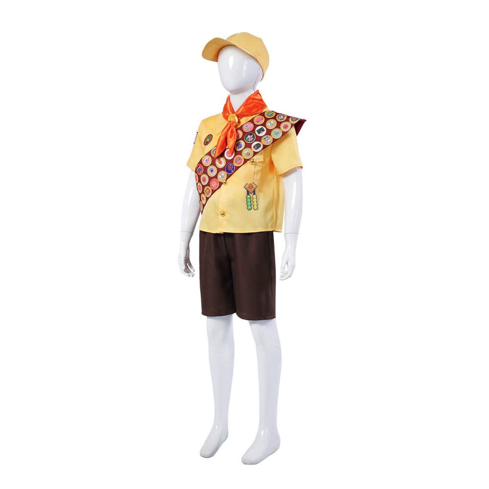 Adults Kids Russell Cosplay Costume Up Movie Fancy Dress