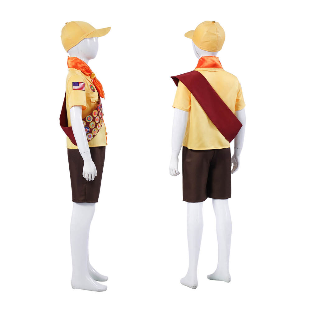 Adults Kids Russell Cosplay Costume Up Movie Fancy Dress