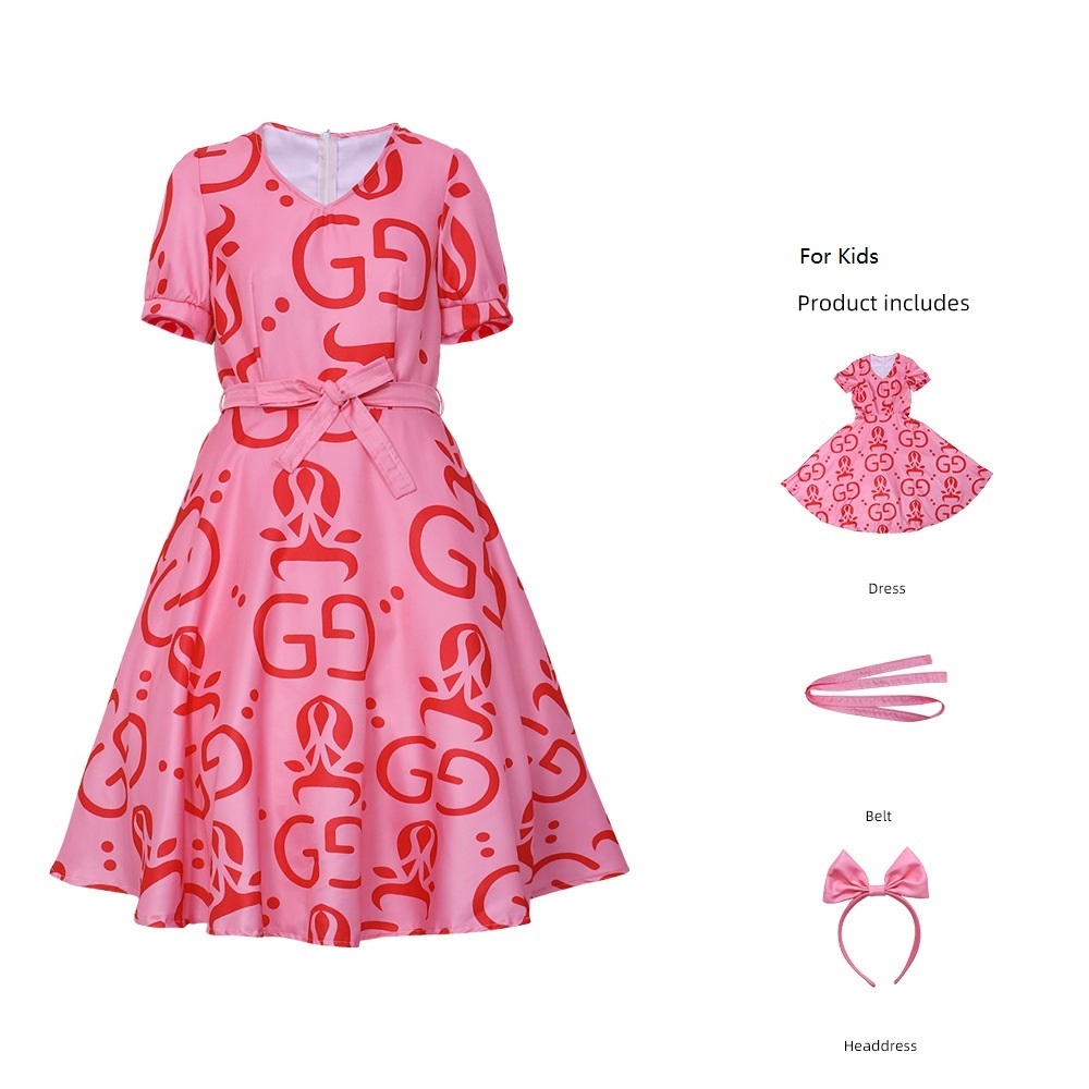 Zootopia 2 Fru Fru Pink Dress Cosplay Costume for Women Kids