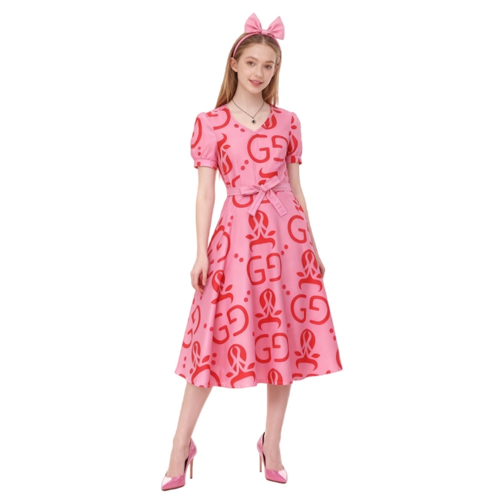 Zootopia 2 Fru Fru Pink Dress Cosplay Costume for Women Kids