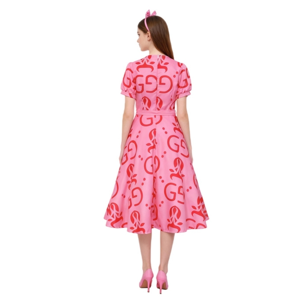 Zootopia 2 Fru Fru Pink Dress Cosplay Costume for Women Kids
