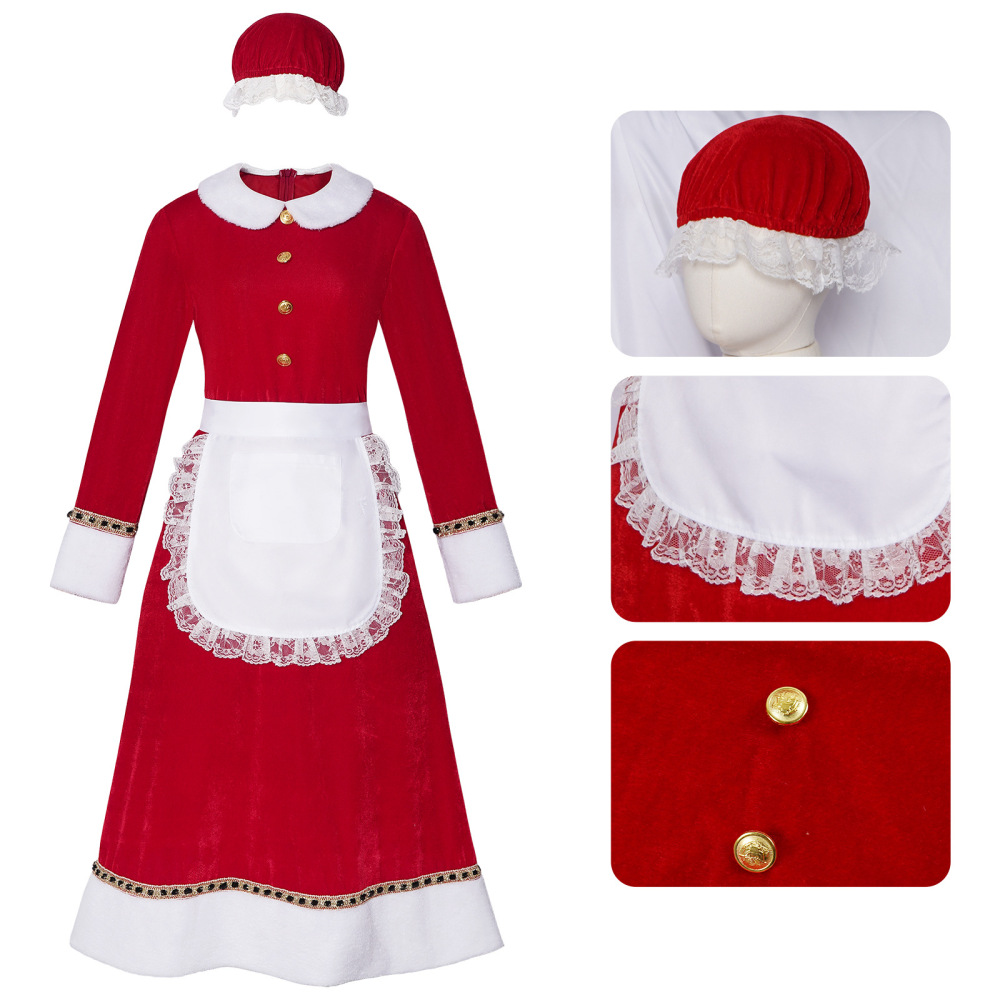 Mrs Claus Costume for Women Christmas Outfits Gifts