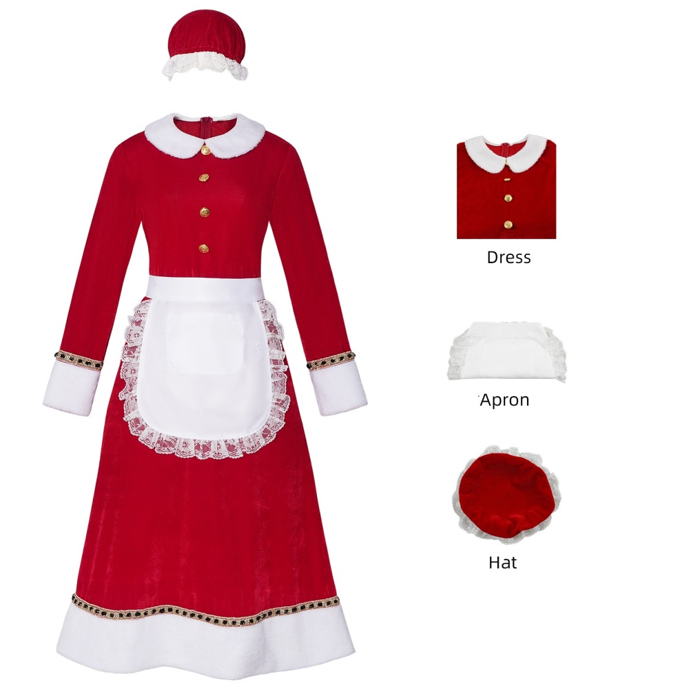 Mrs Claus Costume for Women Christmas Outfits Gifts