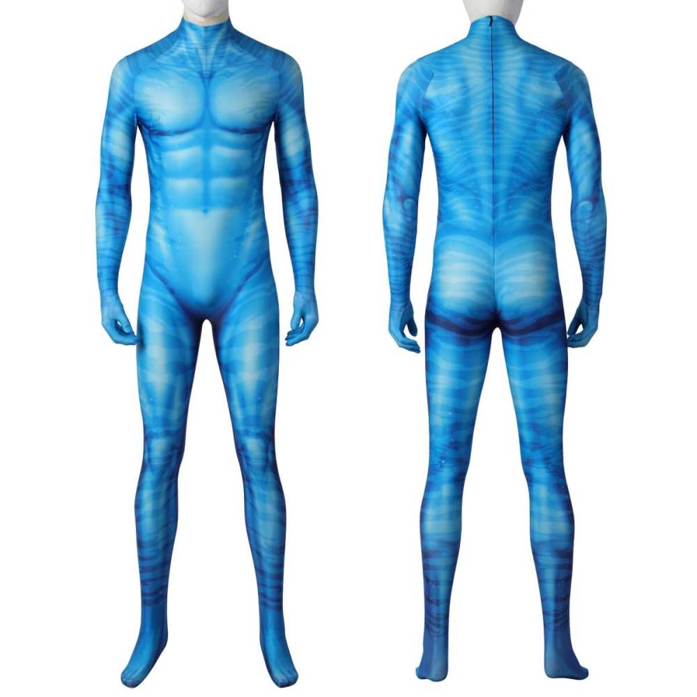 Avatar 2 The Way of Water Jake Sully Cosplay Costume Jumpsuit Mask