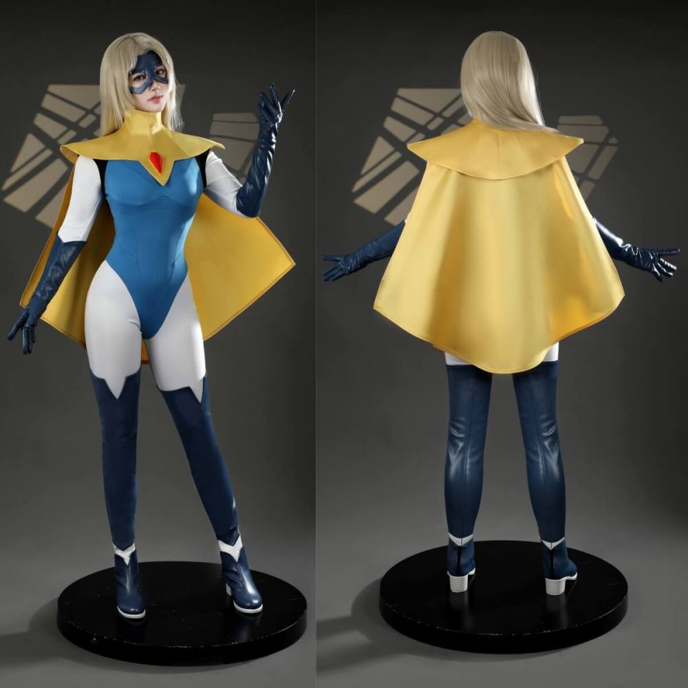 Blonde Blazer Mandy Cosplay Costume Superhero Outfits