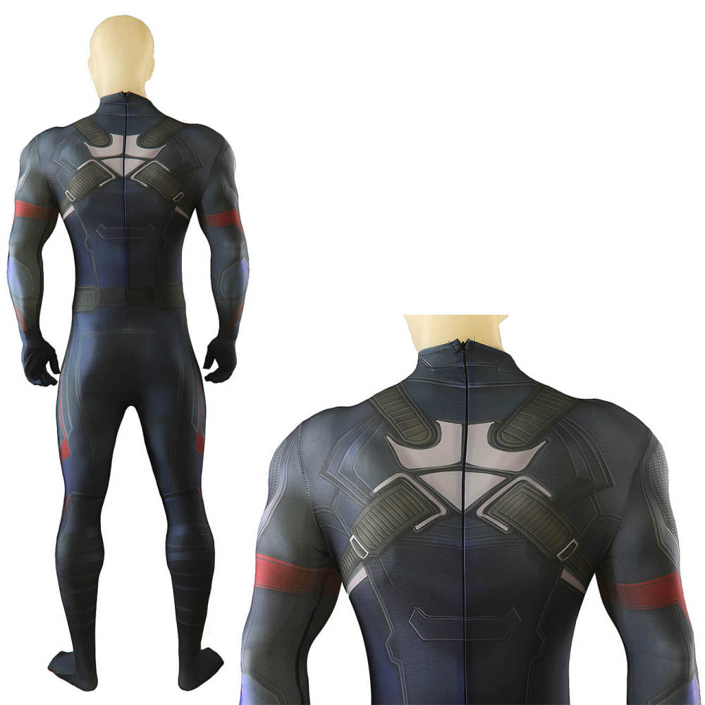 Captain America Avengers 5 Doomsday Cosplay Costume Printed Jumpsuit