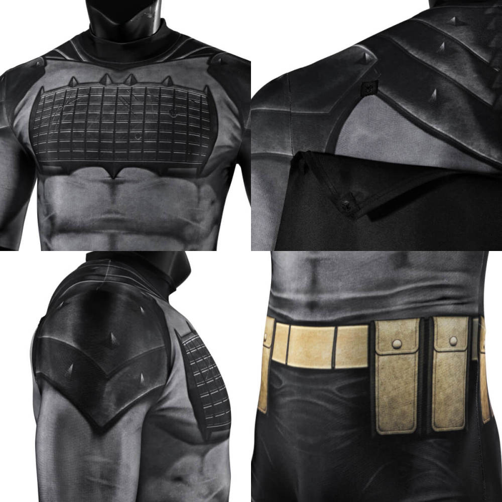 Absolute Bruce Wayne Cosplay Costume Mask Printed Style