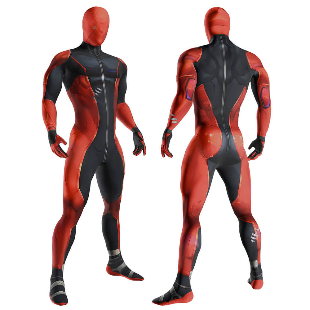 Marvel Rivals Deadpool Undersuit Cosplay Costume Printed Style