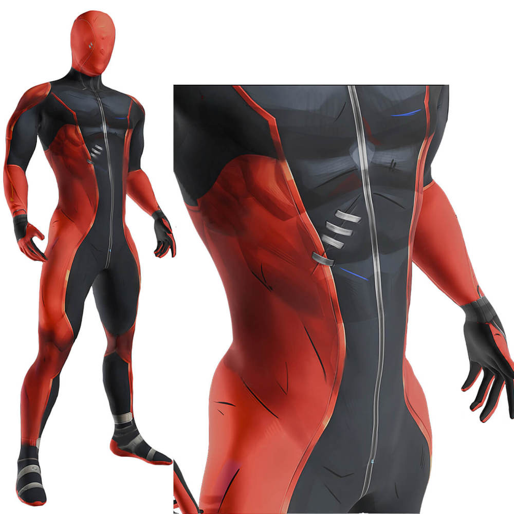 Marvel Rivals Deadpool Undersuit Cosplay Costume Printed Style