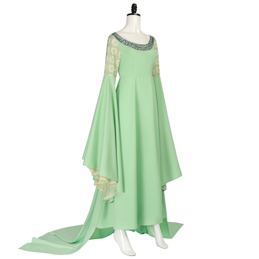 Arwen Cosplay Costume TLOR Green Dress
