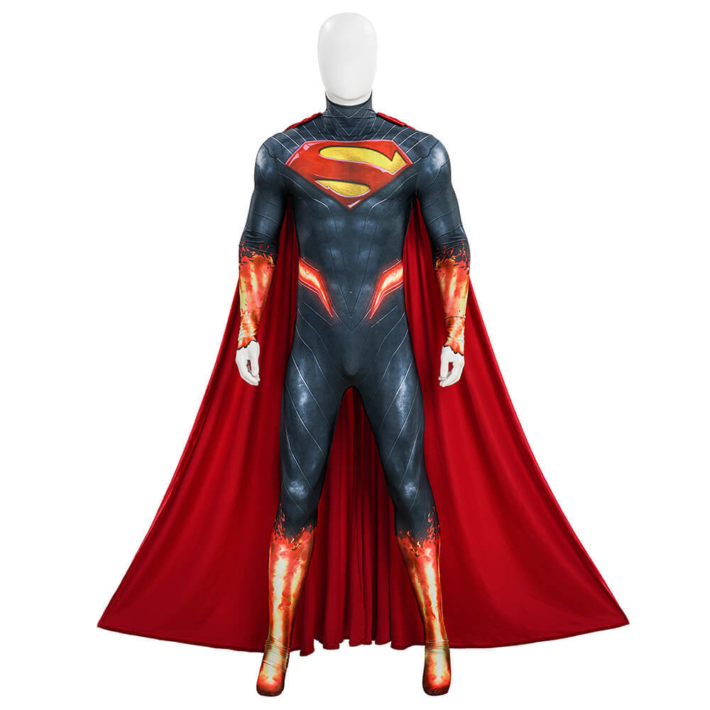 Absolute Clark Kent Cosplay Costume Jumpsuit Cloak