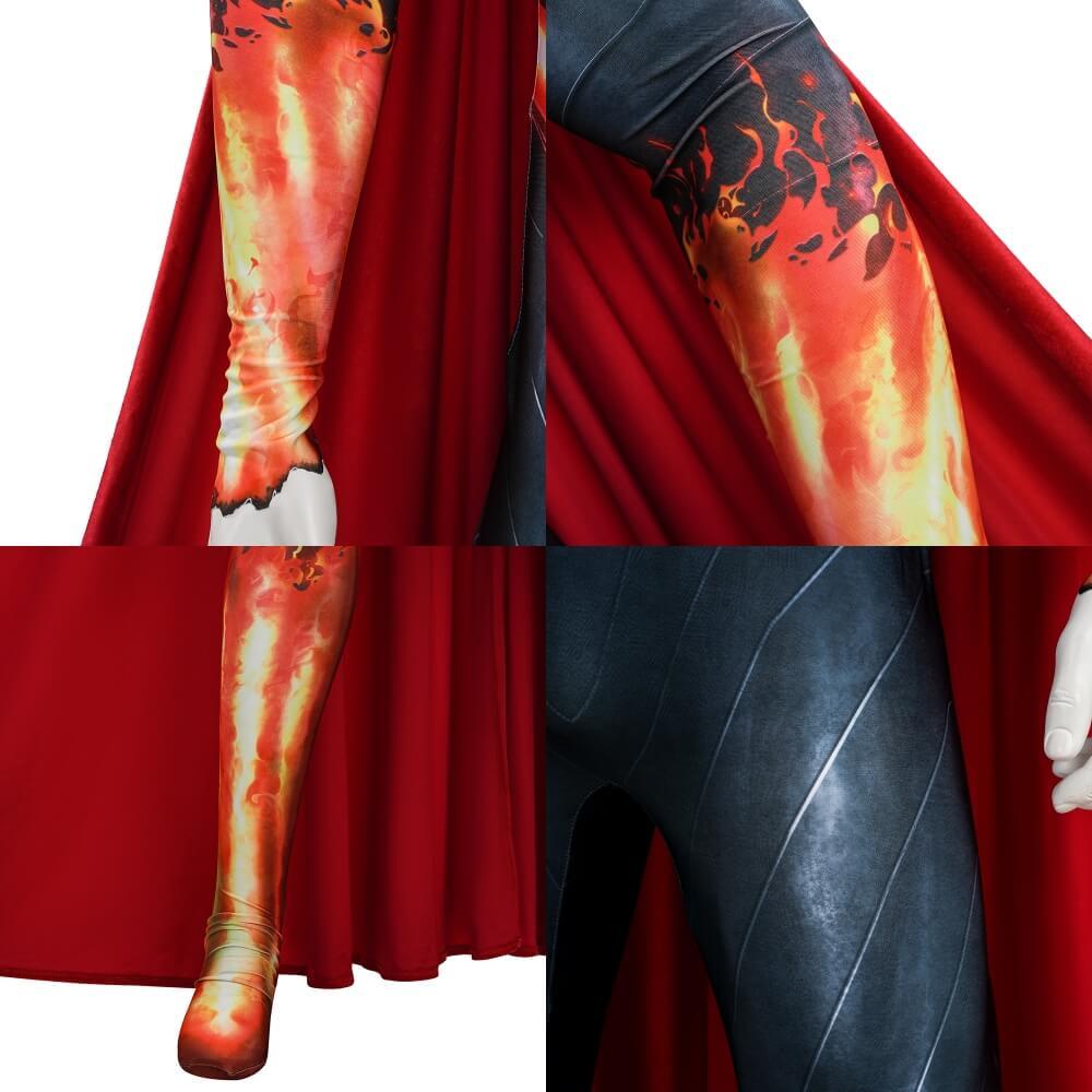Absolute Clark Kent Cosplay Costume Jumpsuit Cloak