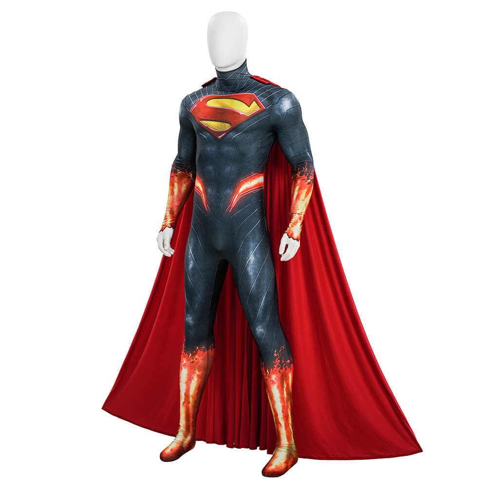 Absolute Clark Kent Cosplay Costume Jumpsuit Cloak