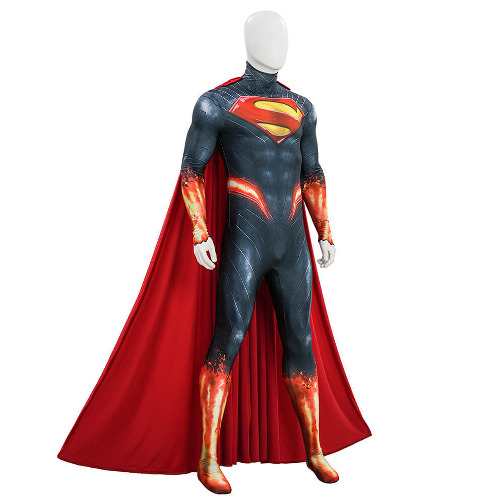 Absolute Clark Kent Cosplay Costume Jumpsuit Cloak