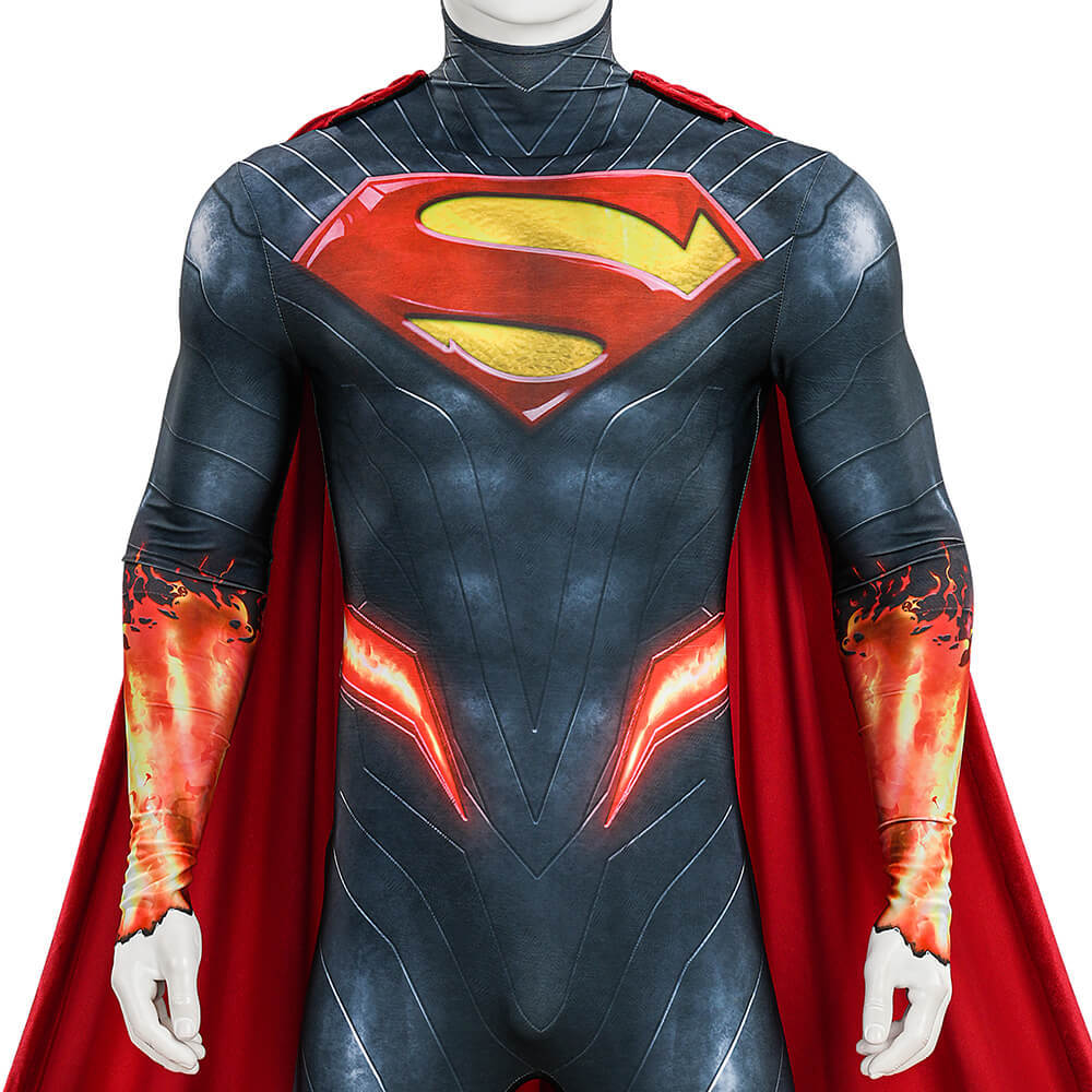 Absolute Clark Kent Cosplay Costume Jumpsuit Cloak