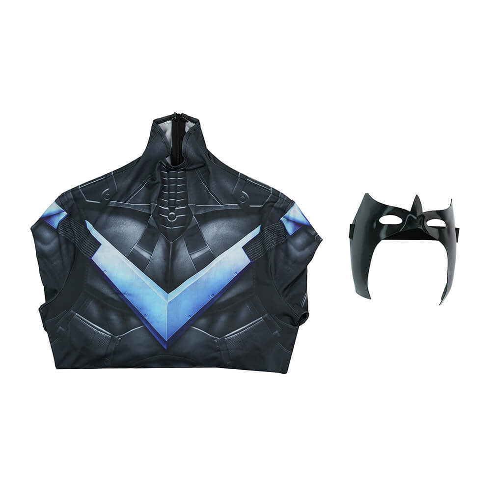 Arkham Knight Dick Grayson Jumpsuit Eye Mask Cosplay Costume