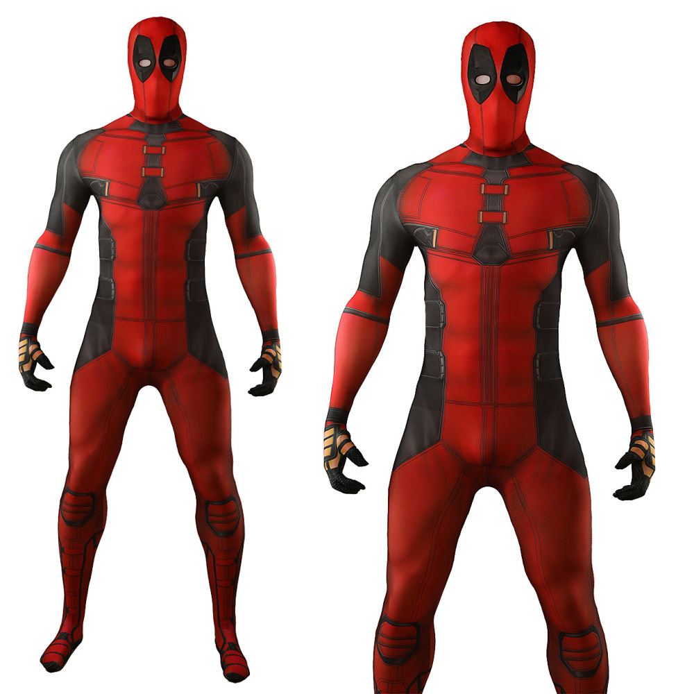 Deadpool 3 Wade Wilson Cosplay Costume Jumpsuit Mask Printed Style