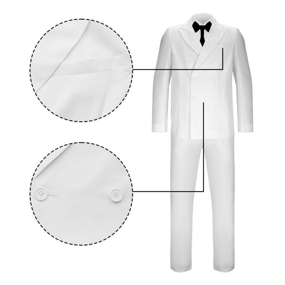 Colonel Sanders White Suit Cosplay Costume