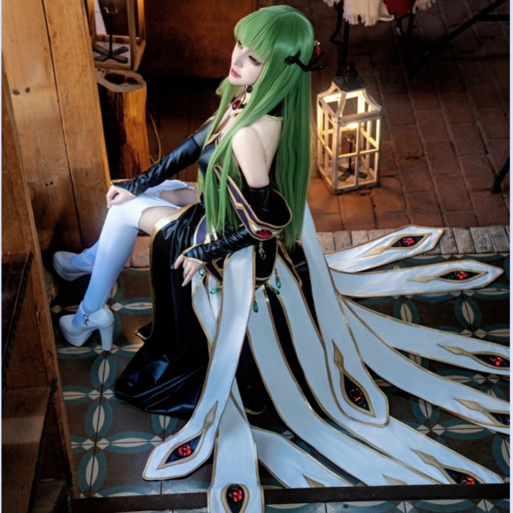 Code Geass C.C. Empress Outfit Britannian Cosplay Costume